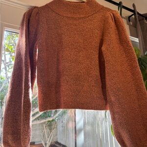 Lulu's Warm Rust Cowl Neck Sweater